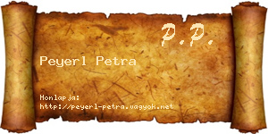 Peyerl Petra névjegykártya